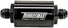 Load image into Gallery viewer, Turbosmart FPR Billet Inline Fuel Filter 1.75in OD 3.825in Length AN-6 Male Inlet - Black [TS-0402-1130]