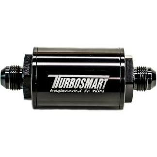Turbosmart FPR Billet Inline Fuel Filter 1.75in OD 3.825in Length AN-8 Male Inlet - Black [TS-0402-1131]